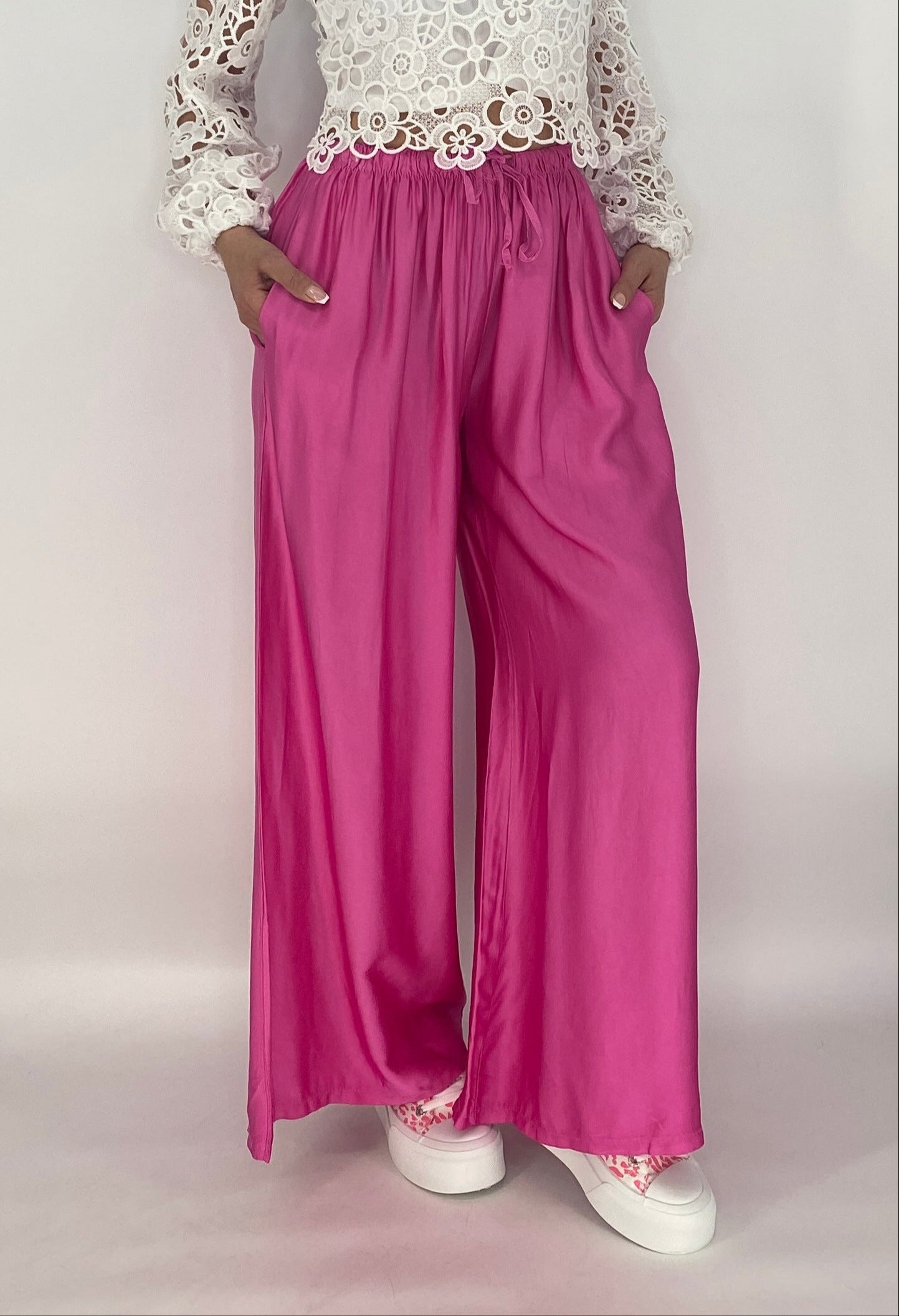 Sommer Hose Viscose/Seide, berry