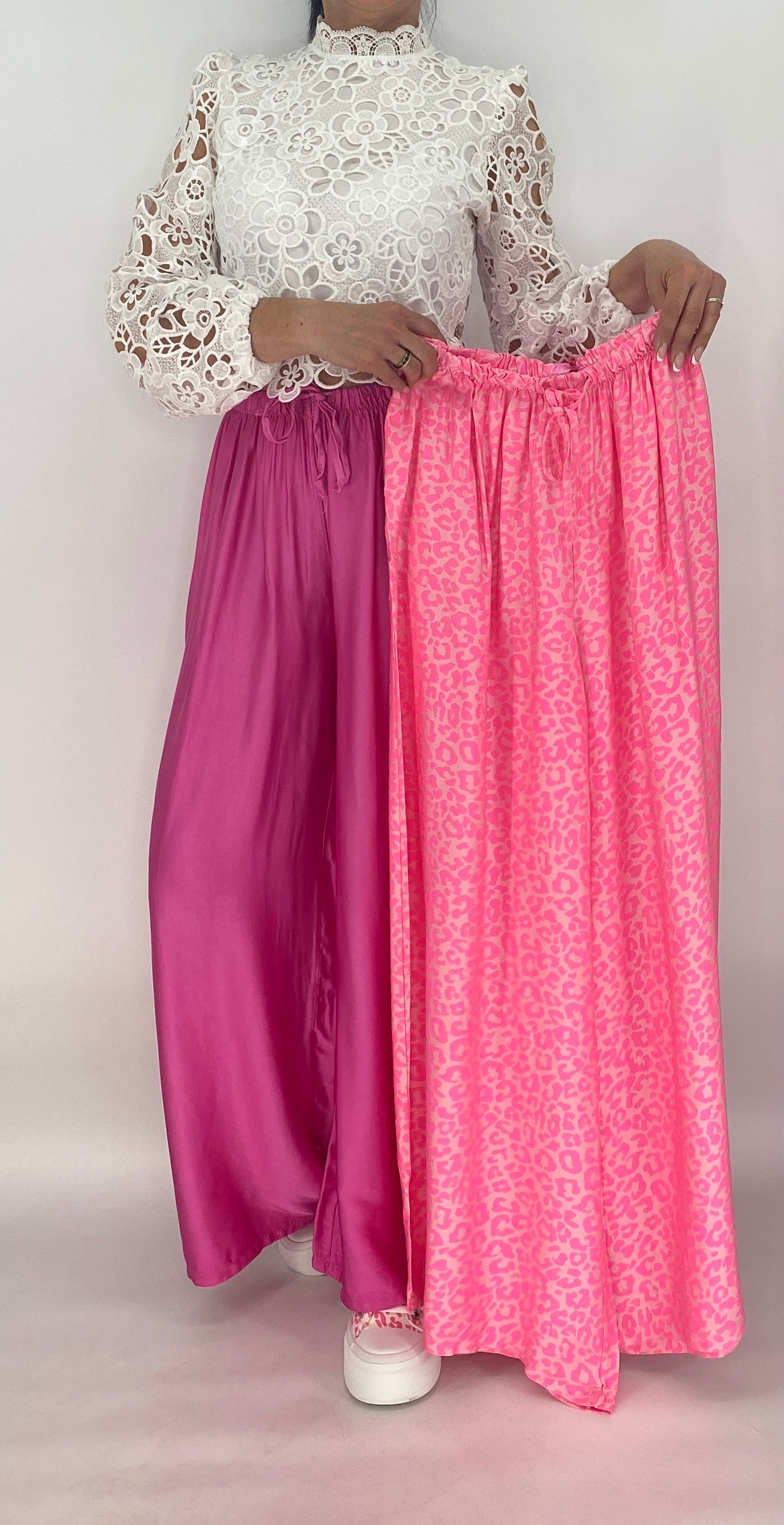 Sommer Hose Viscose/Seide, berry