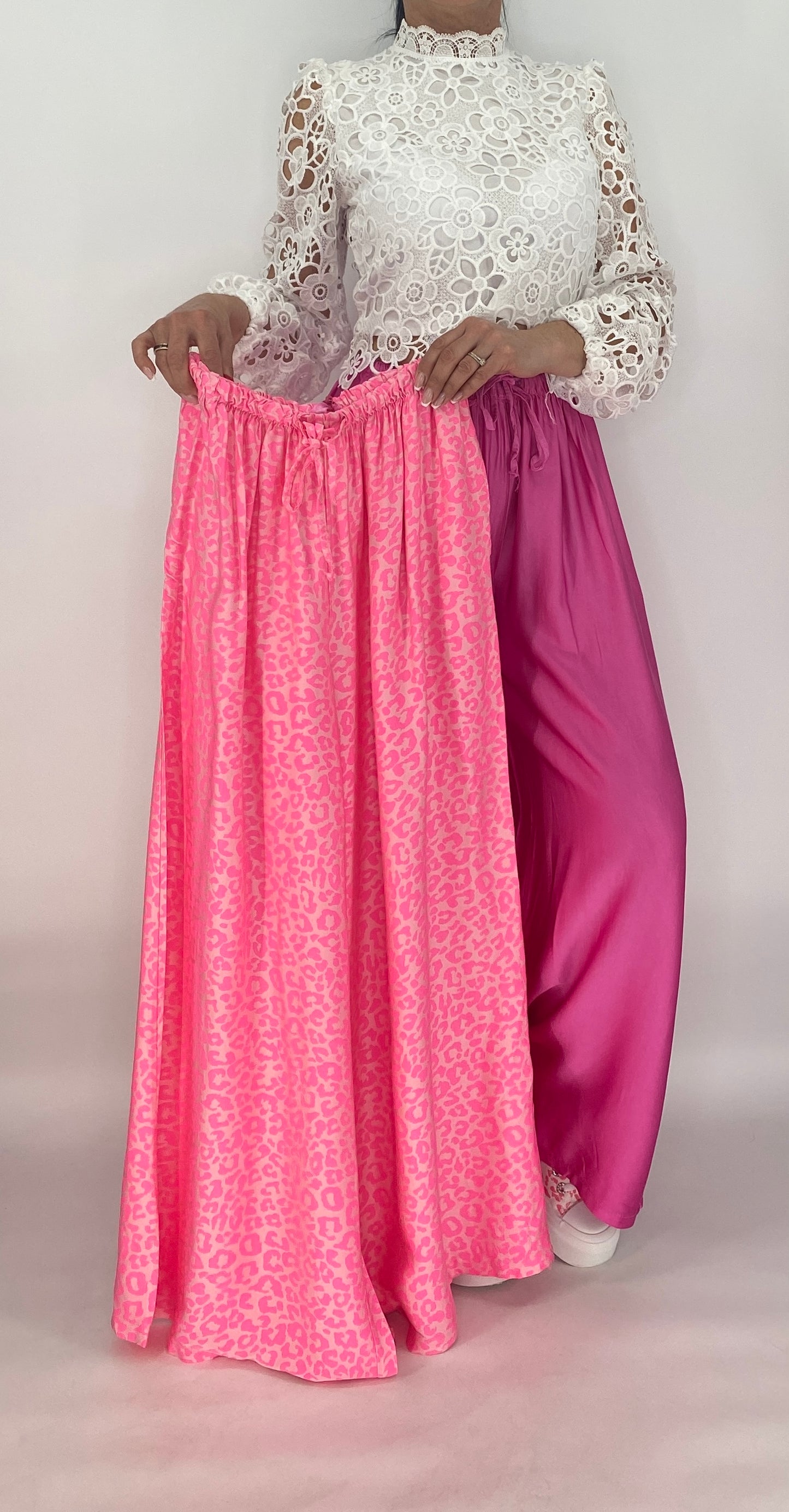 Sommer Hose Viscose/Seide, berry