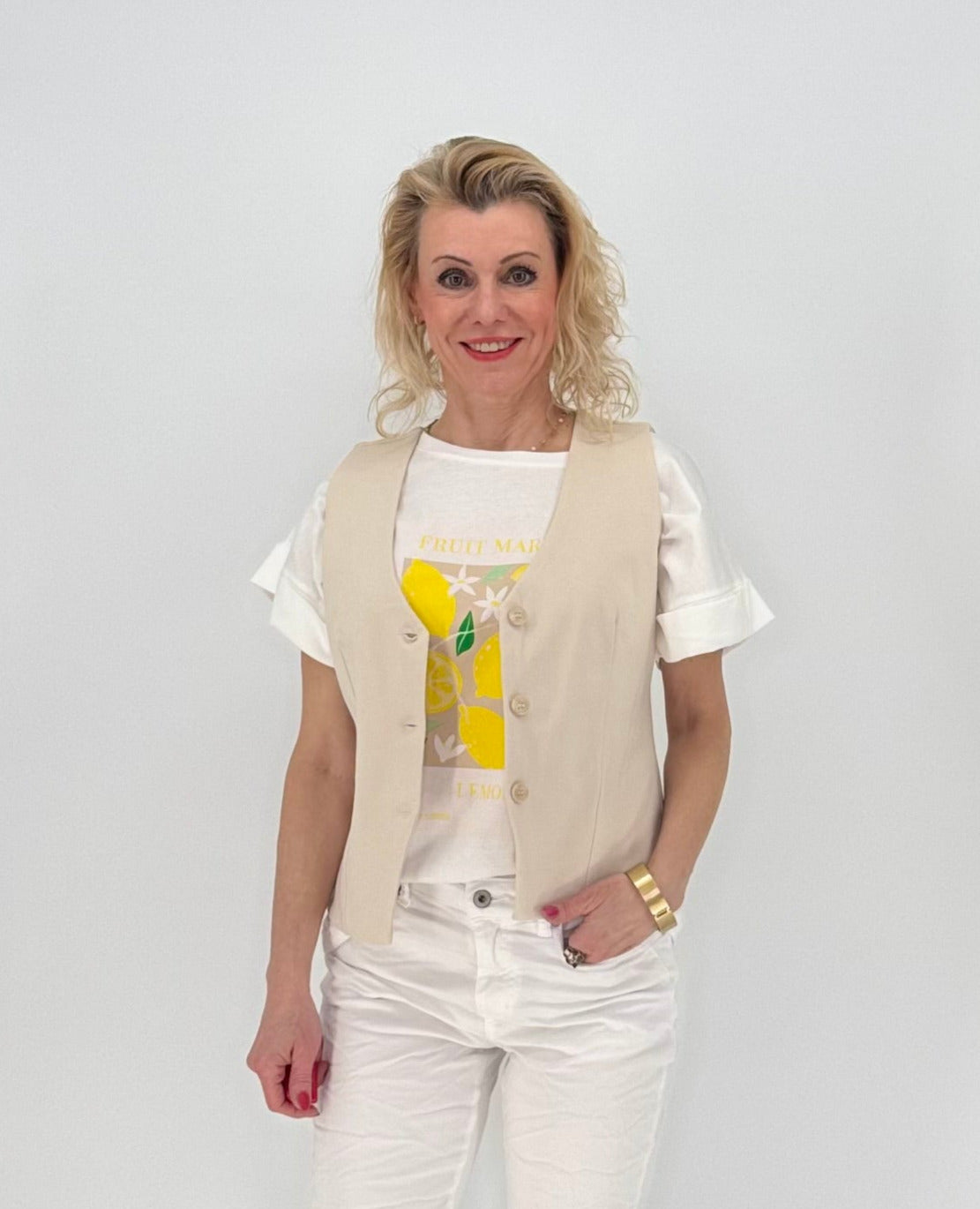Weste beige