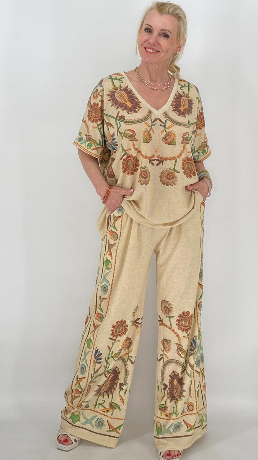 Boho Zweiteiler Beige