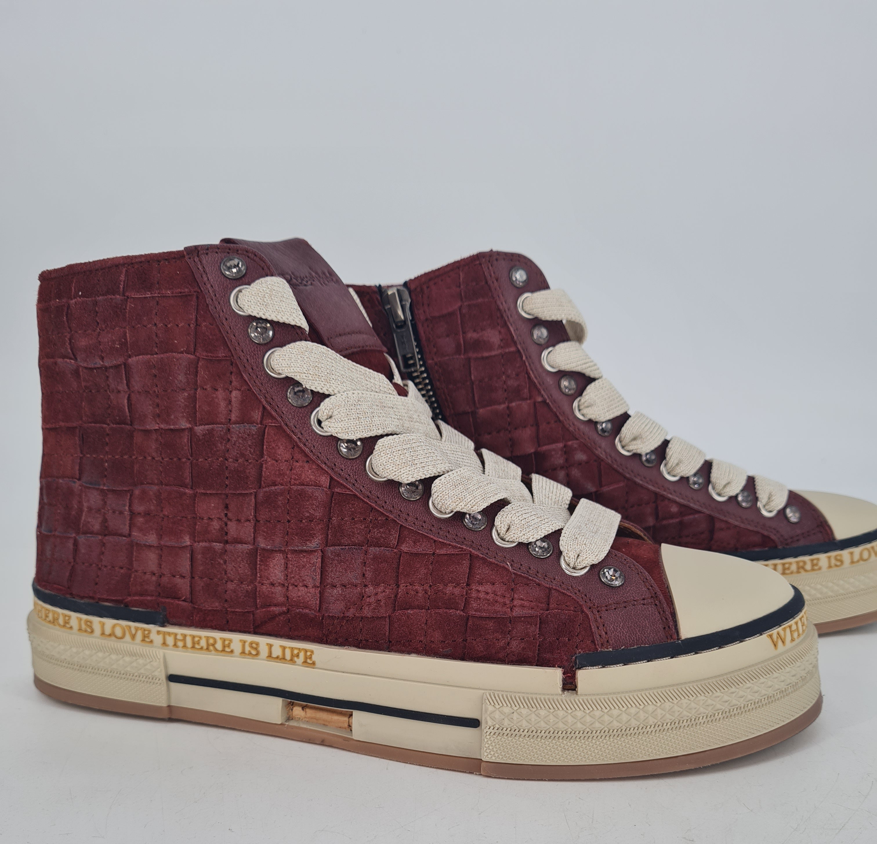 Sneaker Rebecca White YZ51-4 bordo