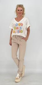 ESViViD Hose mit Umschlag, beige