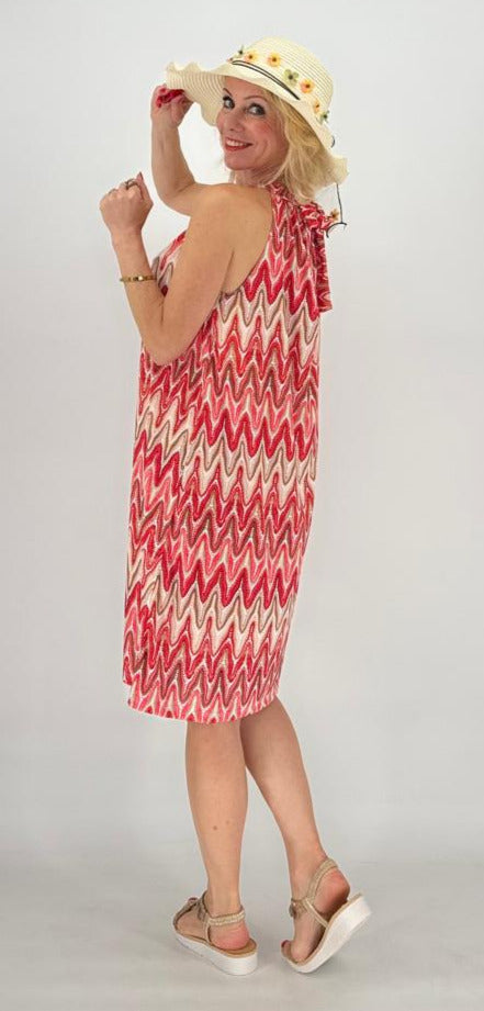 Kleid "Mia" ZickZack, koralle/beige/creme