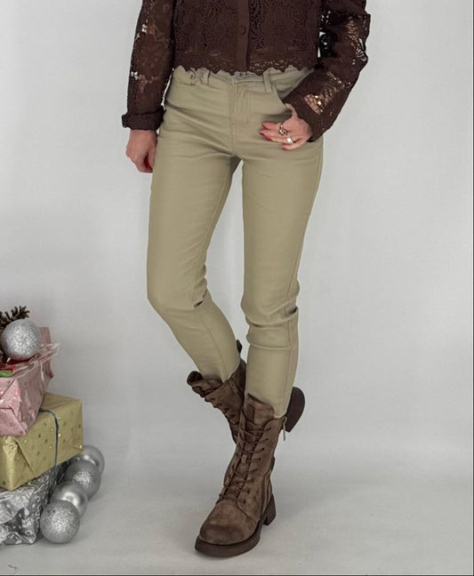 Lederimitat Hose ESViViD, braun, beige, schwarz