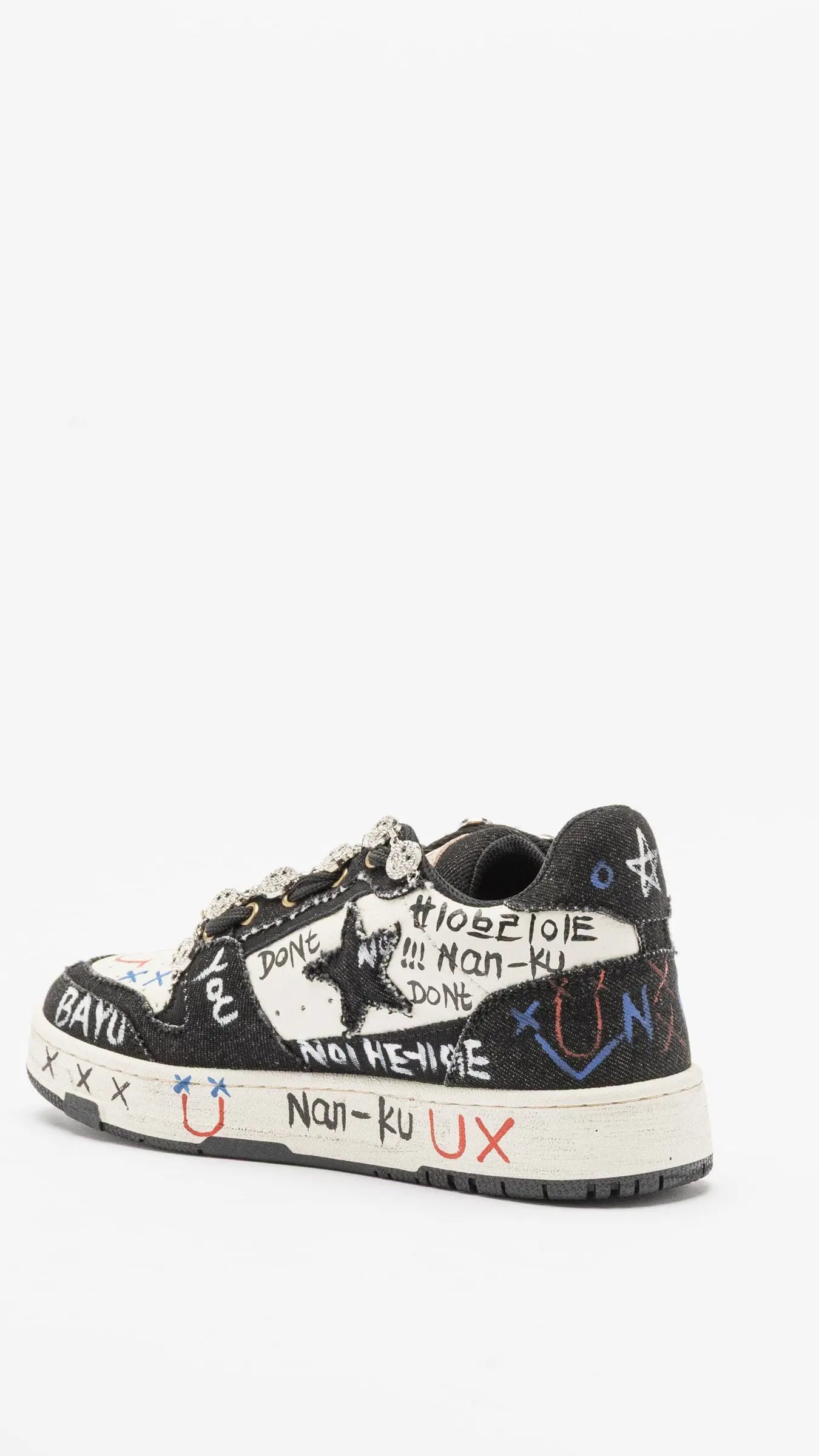 Sneaker NAN - KU "Smiley", beige, schwarz - By Elena FashionBy Elena Fashion