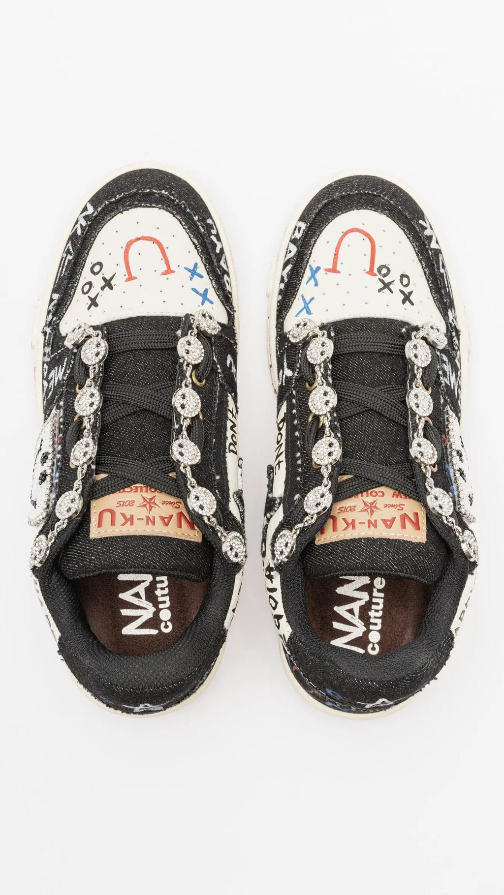 Sneaker NAN - KU "Smiley", beige, schwarz - By Elena FashionBy Elena Fashion