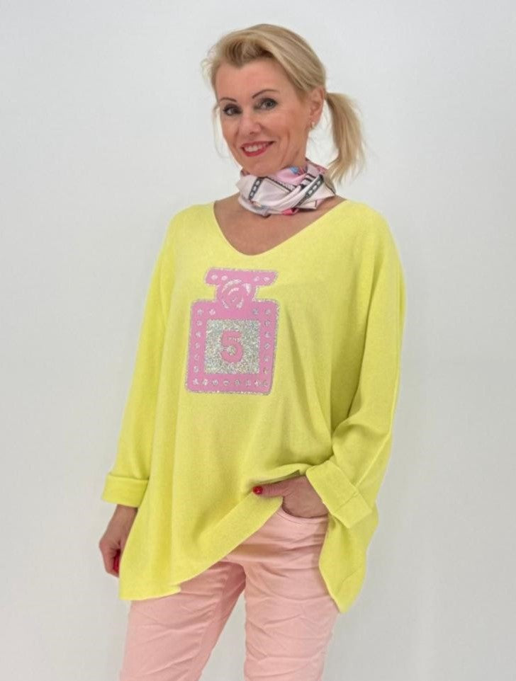 Pullover in gelb, Parfüm