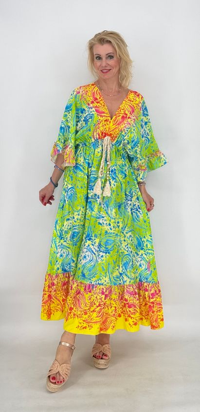 Kleid 100% Viskose, grün