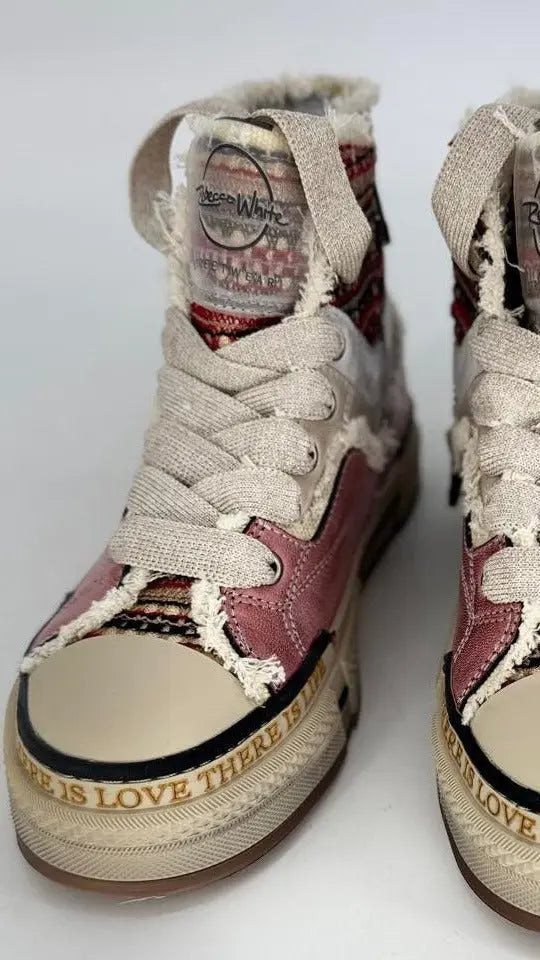 Sneaker Rebecca White ROSSO Y51 - 6.V1 - By Elena FashionBy Elena Fashion