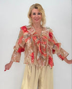 Bluse "Boho" beige/orange