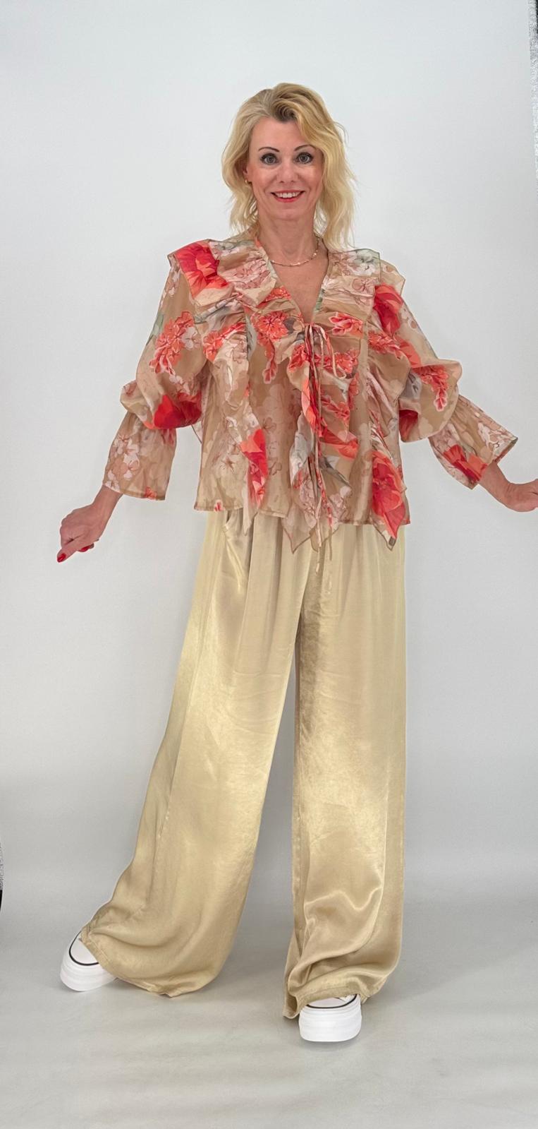 Bluse "Boho" beige/orange