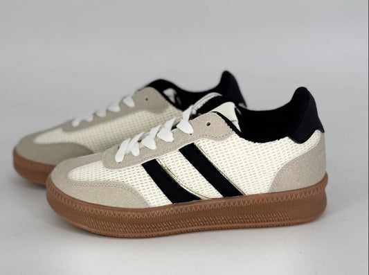 Sneaker creme/taupe 8-167