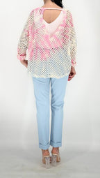 Netz Shirt in regenbogenfarben