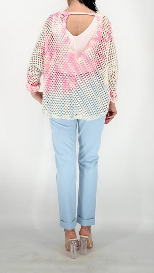 Netz Shirt in regenbogenfarben