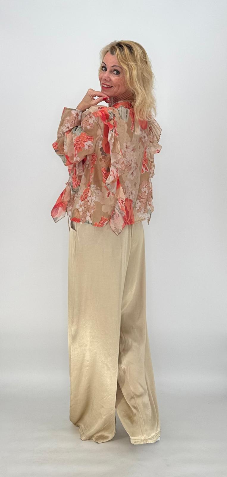Bluse "Boho" beige/orange
