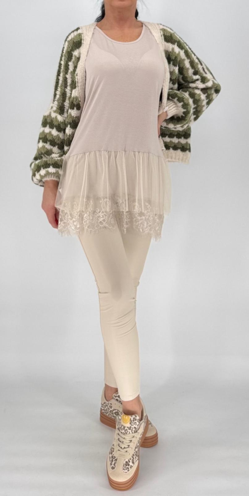 Long Top mit Rüschen Evai n 3 Farben