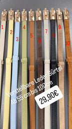 Eleganter Ledergürtel mit goldener Magnet-Schnalle