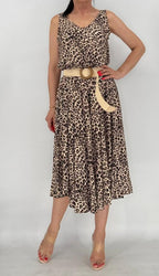 Maxi Kleid 100% Viscosa, leo