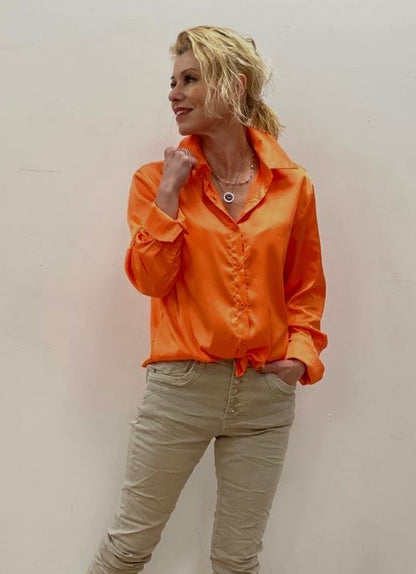 Bluse orange 100% Viscose