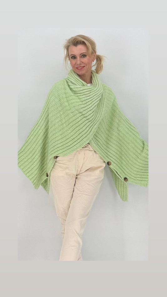 Kurz Poncho "Eva"in Mintfarbe