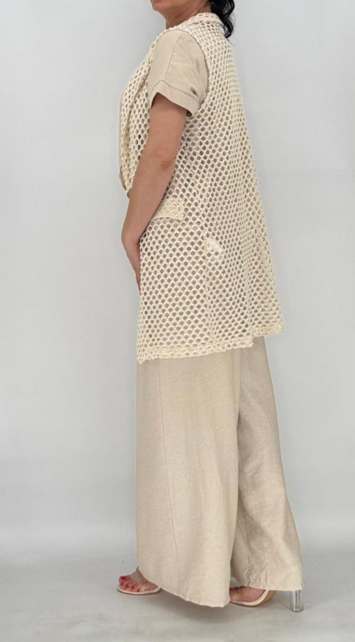 Netz Weste, beige