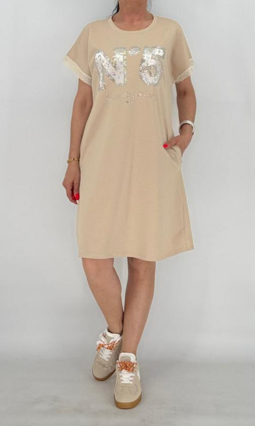 Kleid "N5", beige