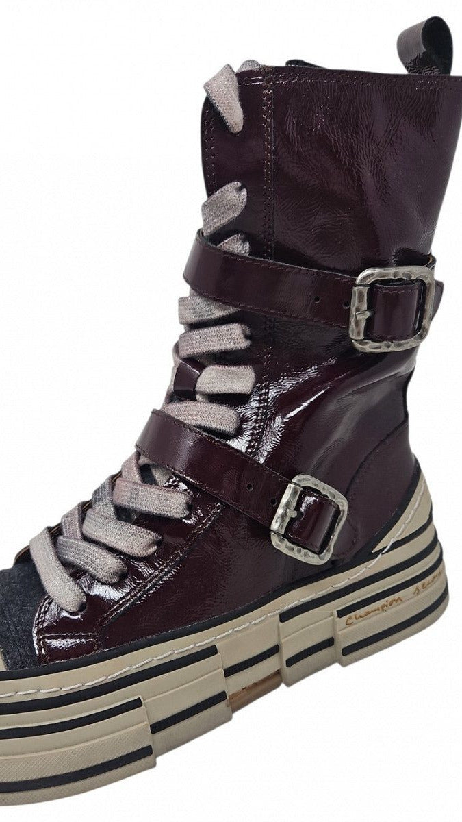 Leder Rebecca White Stiefelette, schwarz