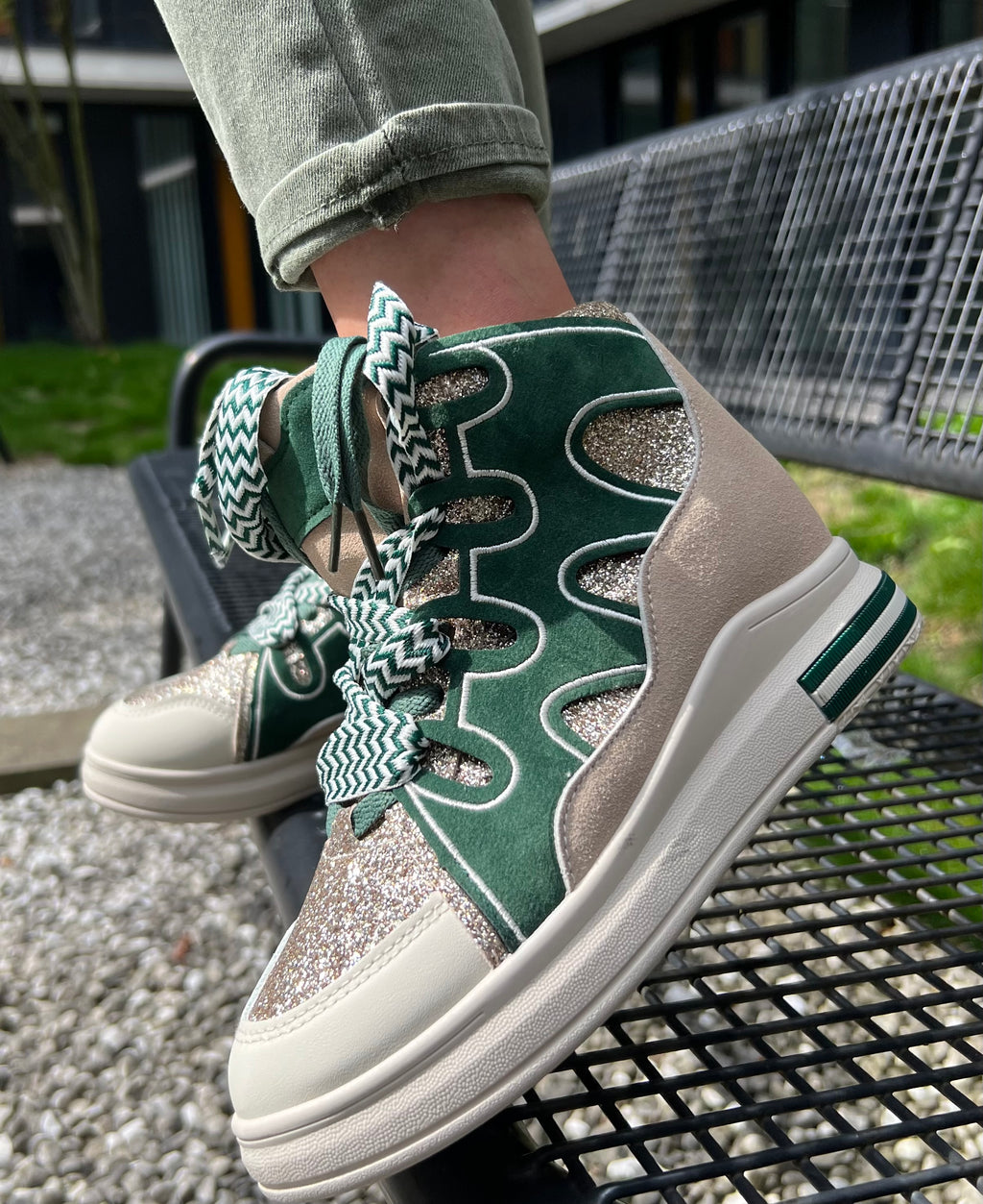 Boots Grün By Elena Fashion