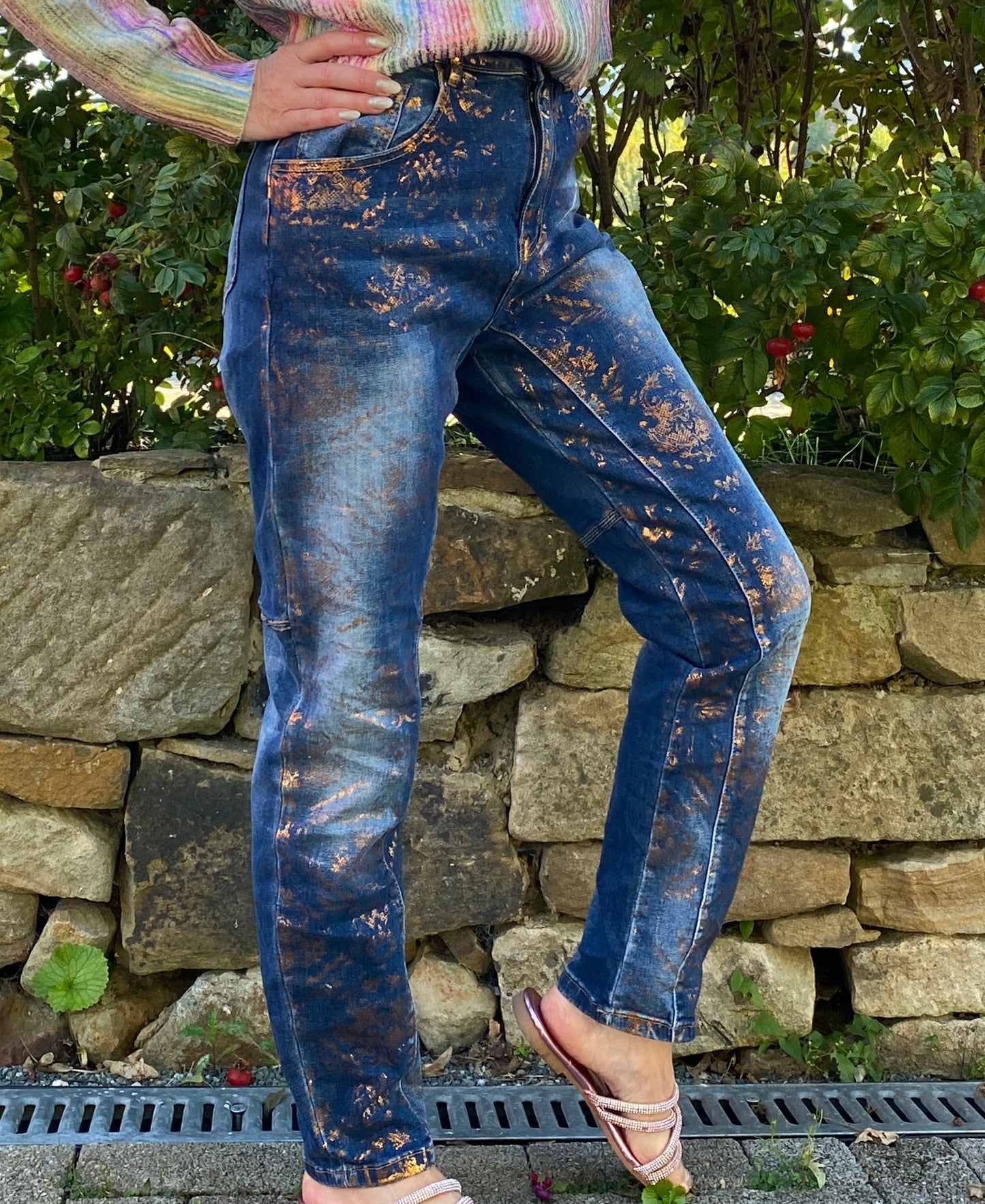 Jeans Bronzeschimmer By Elena Fashion