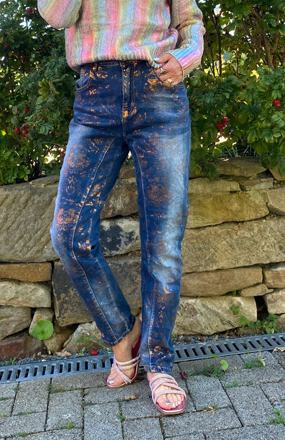 Jeans Bronzeschimmer