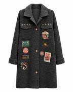 Kuschelige Statement-Jacke mit Patches