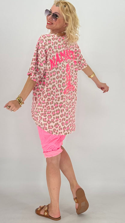 Shirt "Namaste", Leo,beige,neon
