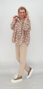 Bluse 100% Baumwolle "Leo" grau