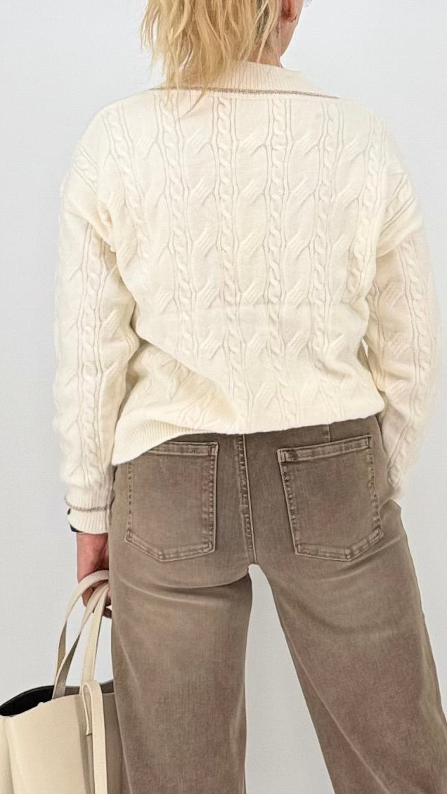 Pullover, creme