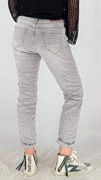 Jeans mit Knöpfchen, K2970 grau