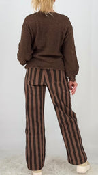 Zac&Zoe Gestreifte Jeans, braun