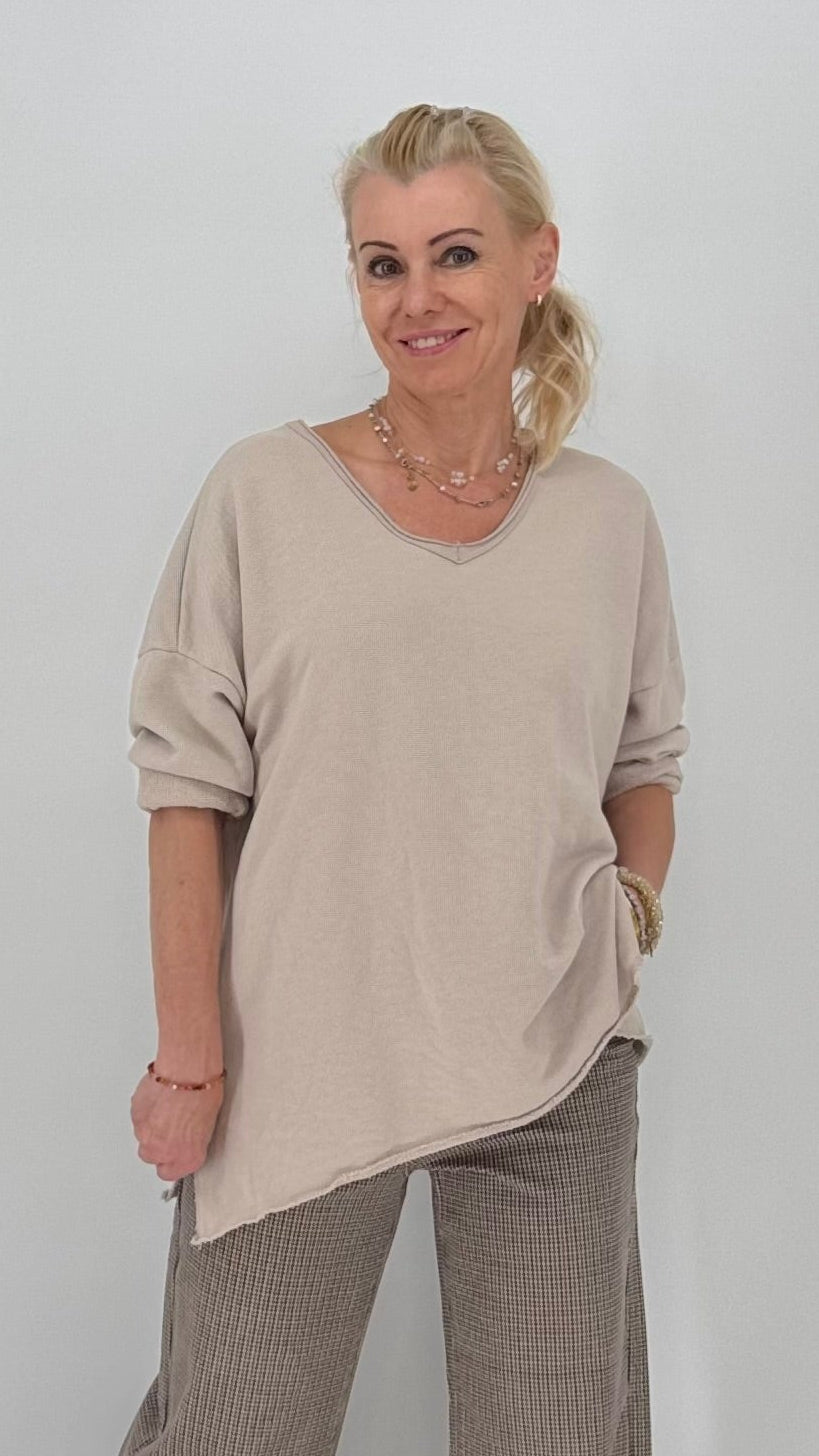 Sweatshirt in taupe