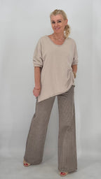 Sweatshirt in taupe