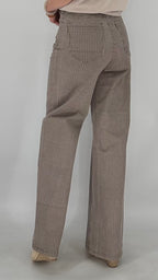 Karierte High-Waist-Hose, JW9652