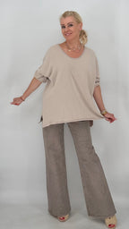 Karierte High-Waist-Hose, JW9652