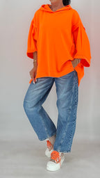 Hoodie in Orange "ICONIC"