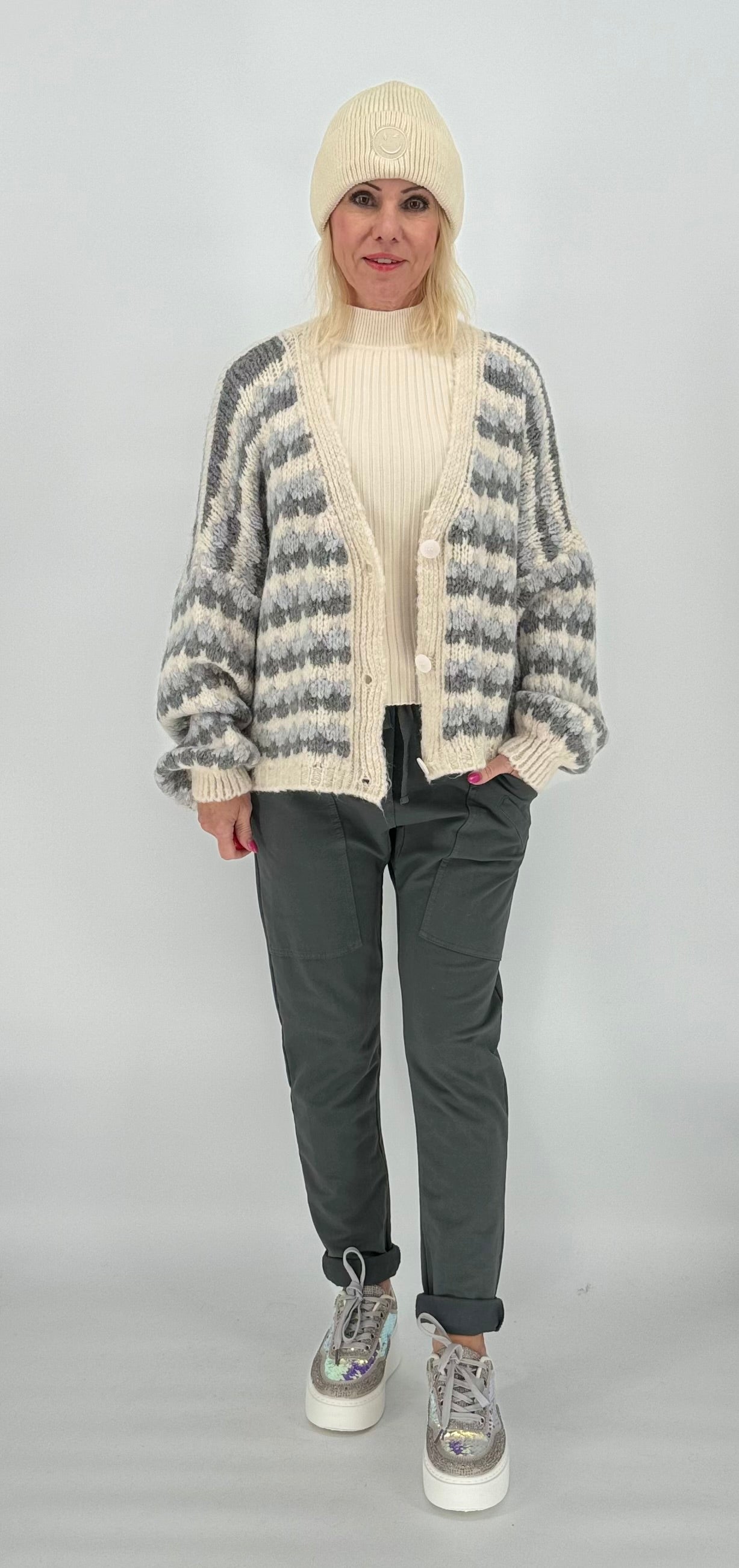 Jacke beige/grau