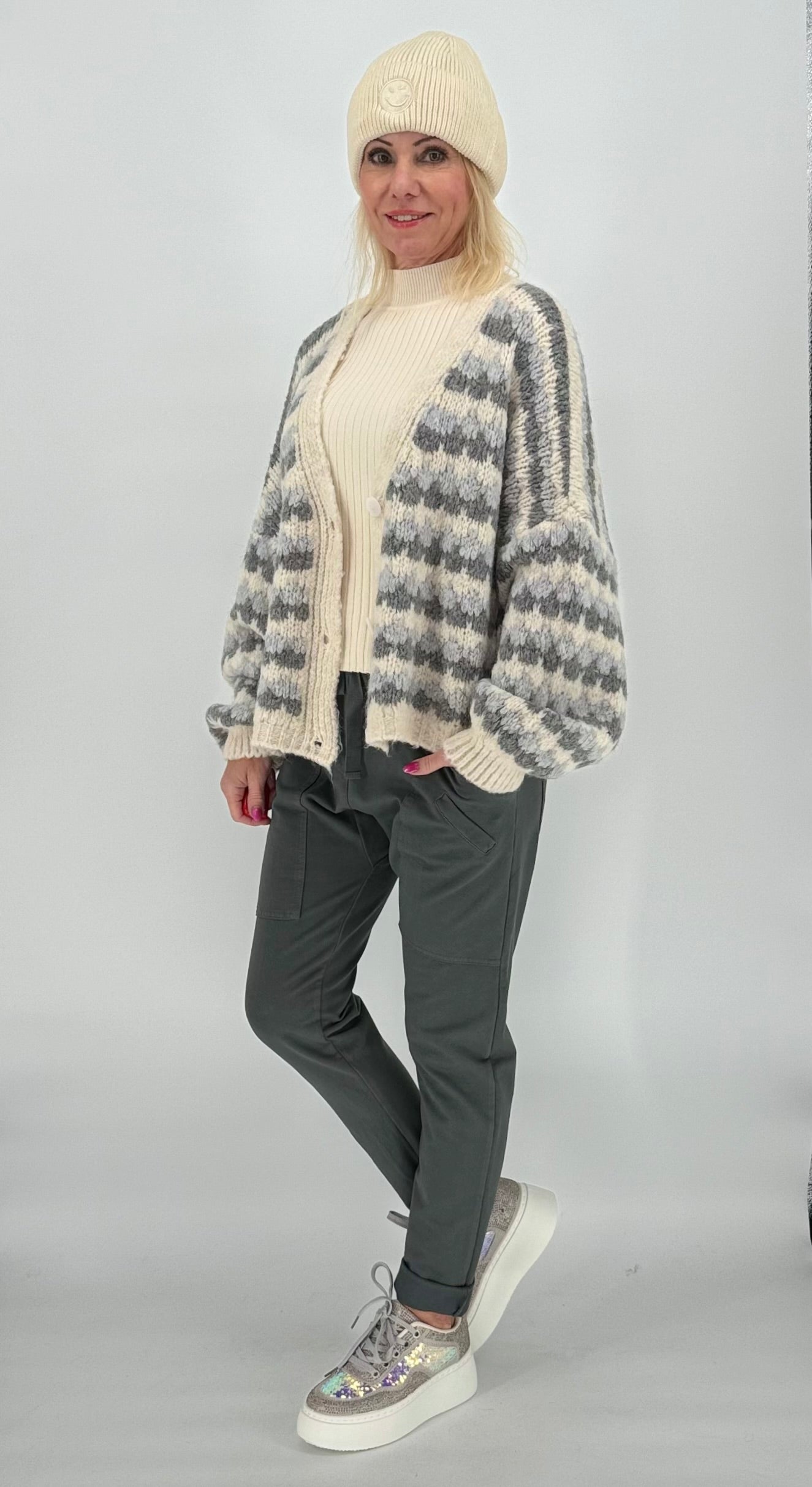 Jacke beige/grau