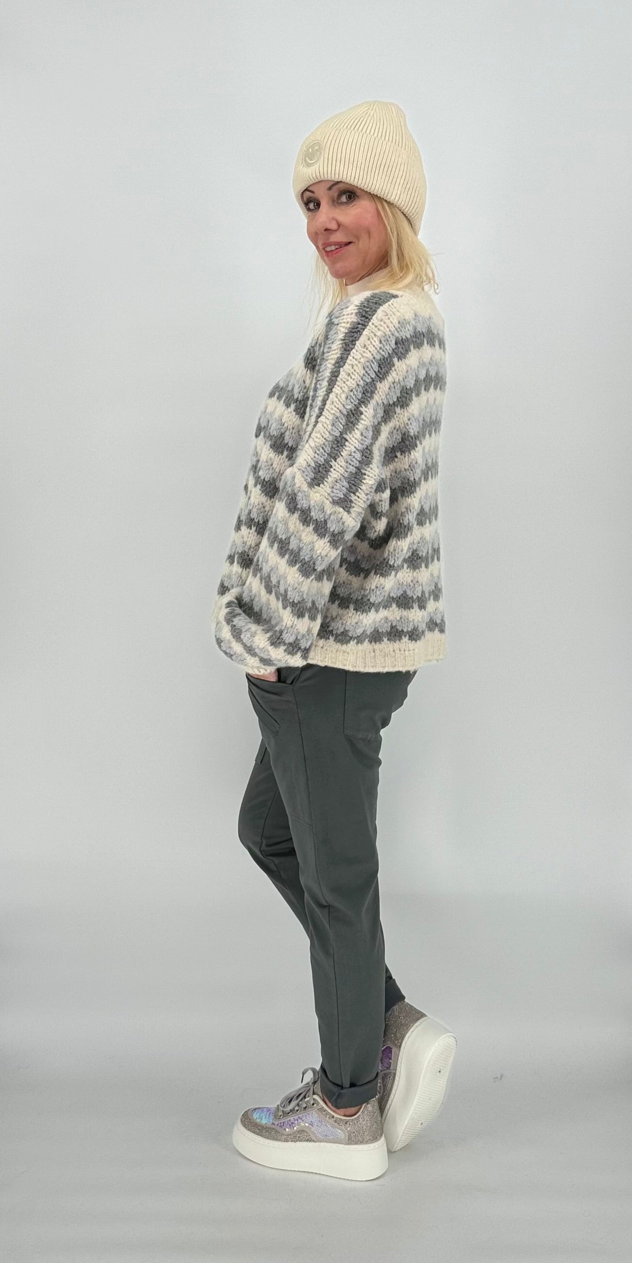 Jacke beige/grau