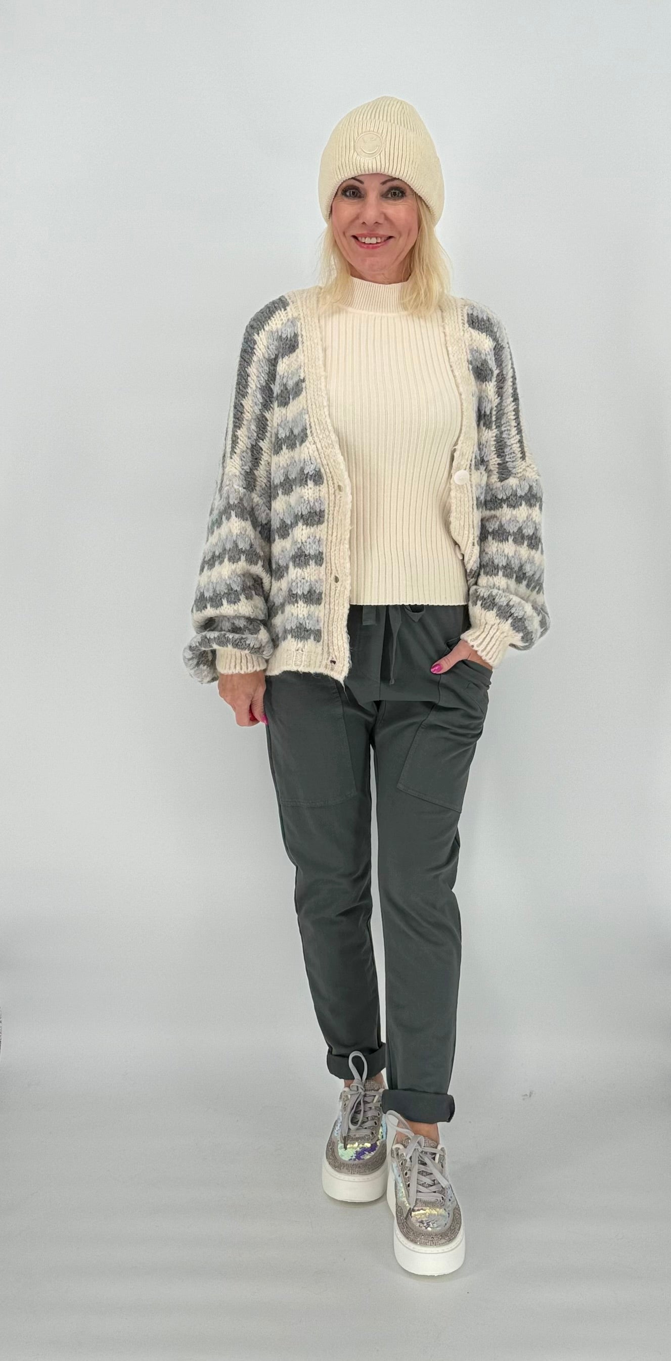 Jacke beige/grau