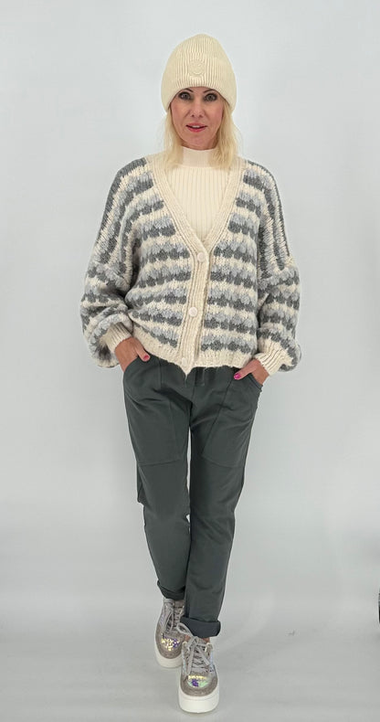 Jacke beige/grau