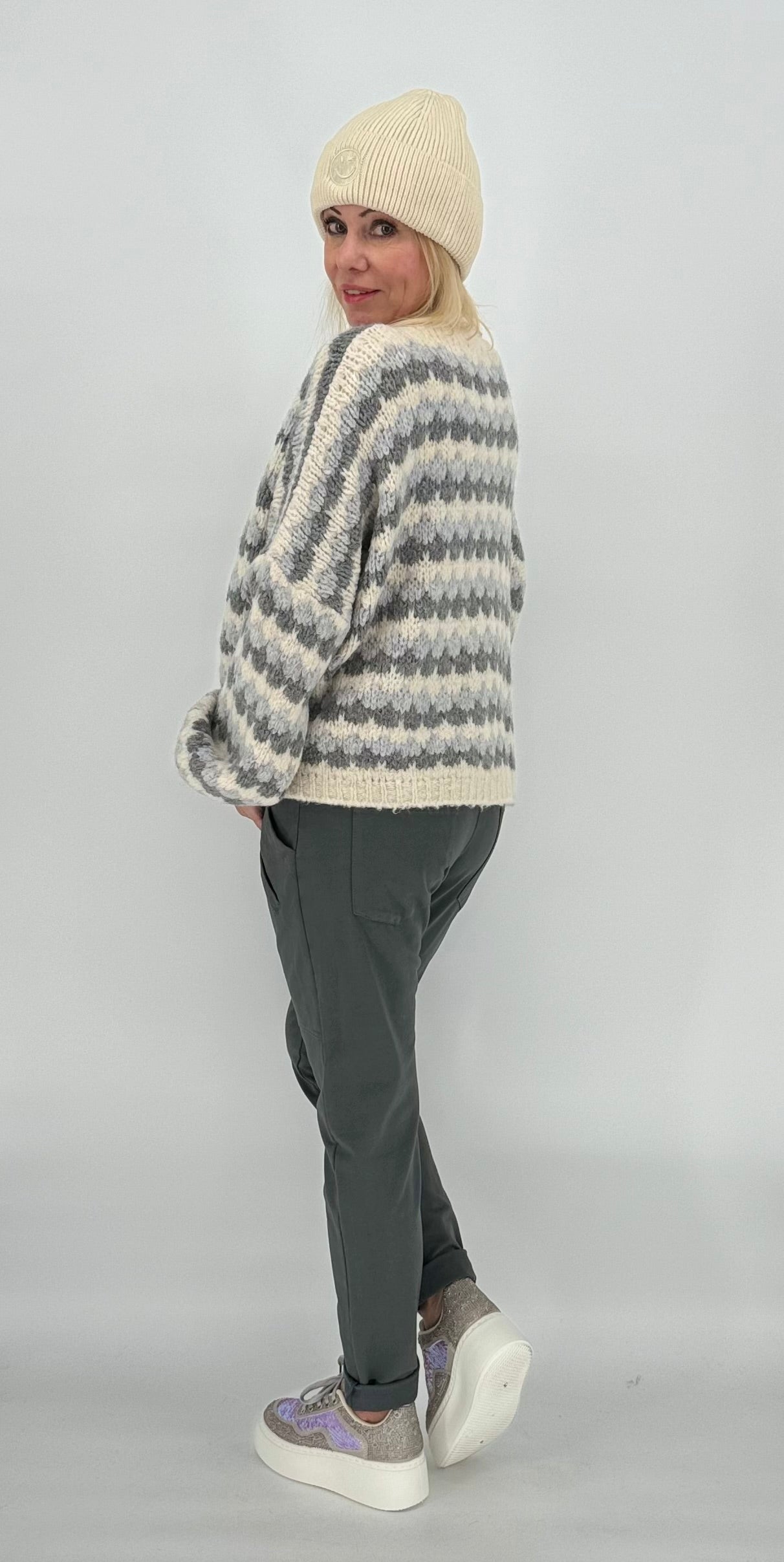 Jacke beige/grau