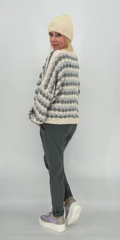 Jacke beige/grau
