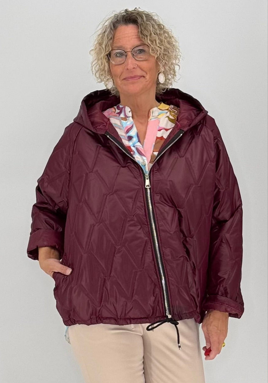 Leichte Steppjacke, weinrot